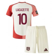 Olympique Lyonnais Alexandre Lacazette #10 Tredjeställ Barn 2024-25 Korta ärmar (+ Korta byxor)
